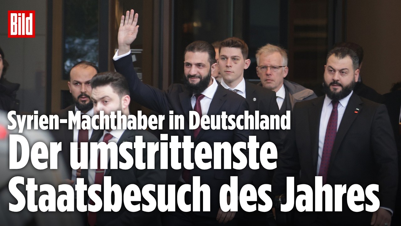 🔴 Der umstrittenste Staatsbesuch des Jahres: Au&szlig;enminister Wadephul empf&auml;ngt Syrien-Machthaber