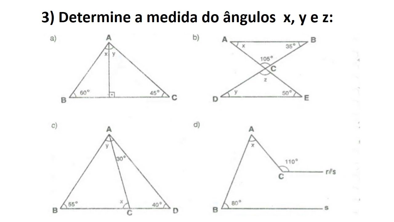 Ângulos Internos de Triângulos - Parte 3;