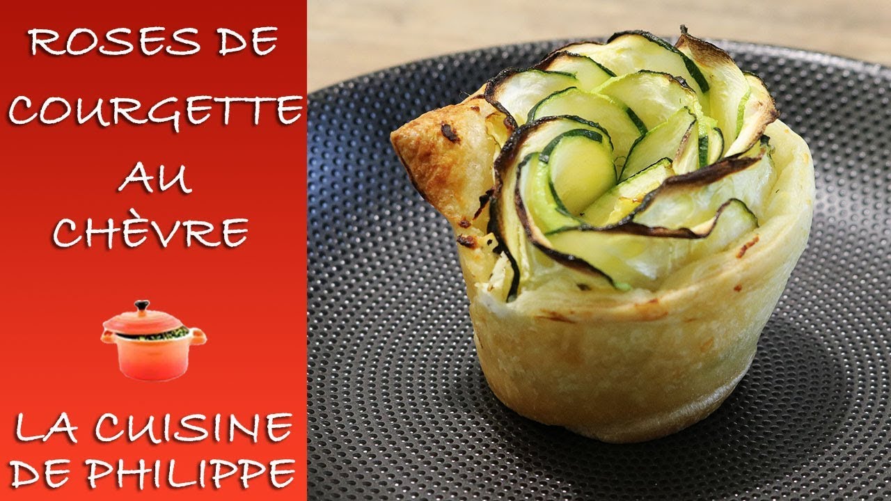 Roses de courgette au chèvre