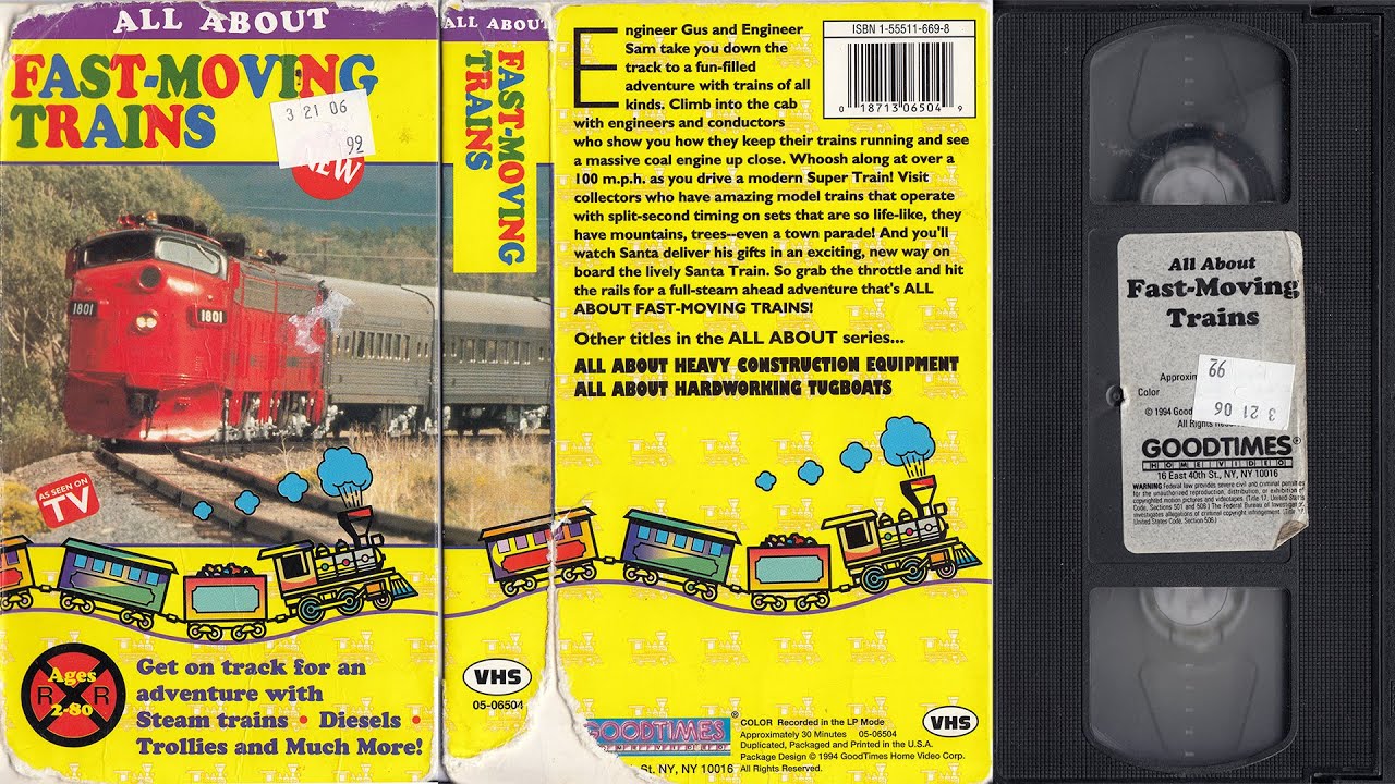My Train Video: All About Fast-Moving Trains (1994) VHS 60fps