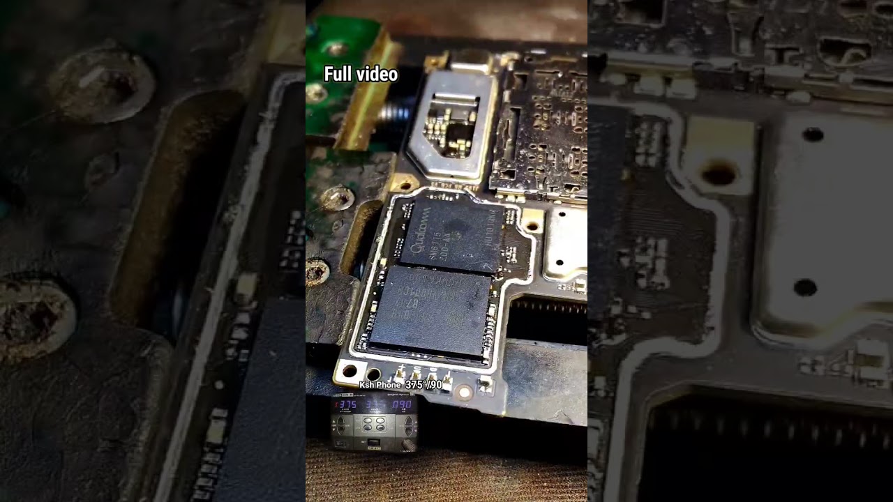 re-soldering clean glue CPU ic 