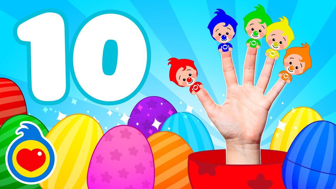 10 Huevos de Pascua Sorpresa (Familia Dedo) 🎁 Aprende los Colores ♫ Canciones Infantiles ♫ Plim Plim
