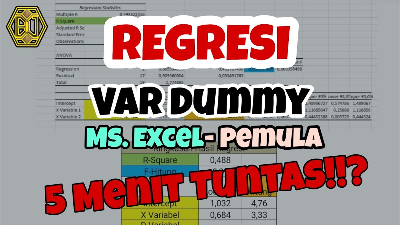 Regresi Variable Dummy - Ms. Excel.