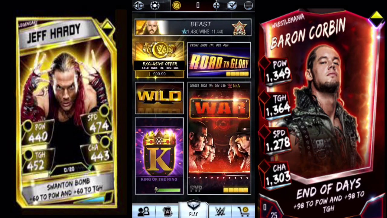 WWE SUPERCARD How To Get Free Beast Monster And Titan Cards!