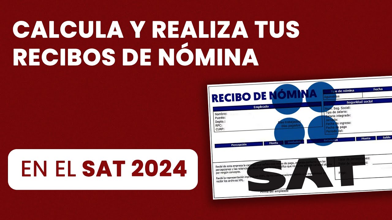 Realiza tus RECIBOS DE NOMINA EN EL PORTAL DEL SAT | Fácil y Practico ✅