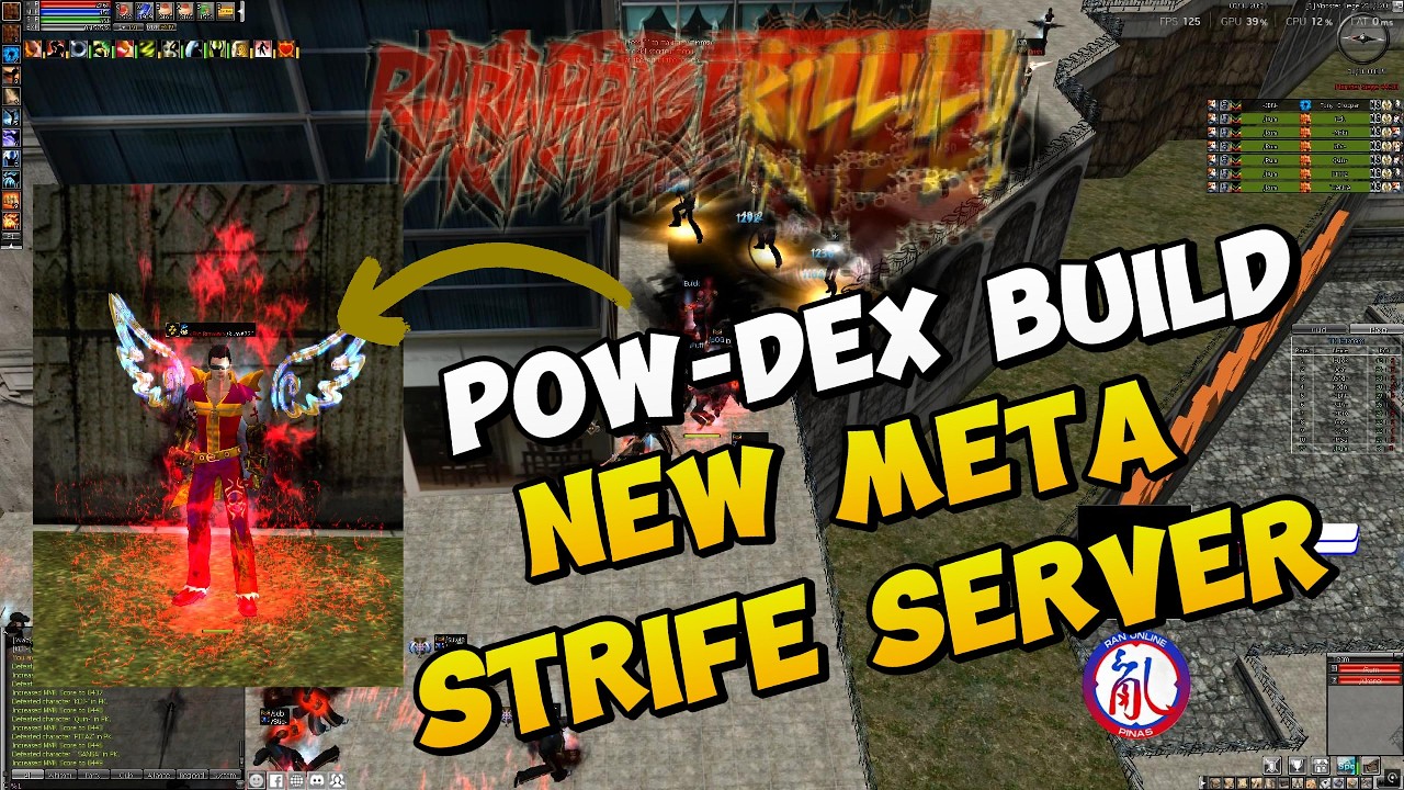 PRO BRAWLER POW-DEX GAMEPLAY RAN ONLINE PINAS STRIFE SERVER POW TYPE BRWLR WITH DEX 147 SKILL BUILD