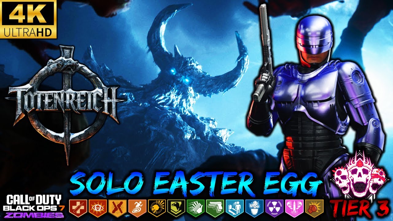 BO7 ZOMBIES *ROBOCOP* KOŃCZY EASTER EGG W TOTENREICH!! (4K 60) BLACK OPS 7 ROZGRYWKA POZIOMU 3!!