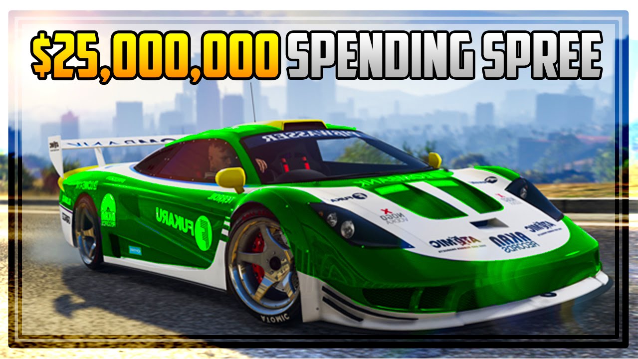 GTA 5 'CUNNING STUNTS' DLC MASSIVE $25,000,000 SPENDING SPREE! ALL NEW CARS, CLOTHES & MORE!
