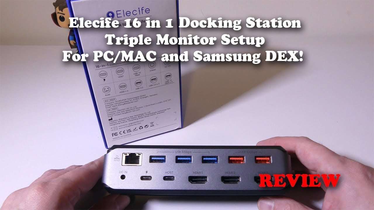 Elecife 16 in 1 USB Type C Docking Station for Mac, PC or Samsung Dex!  REVIEW