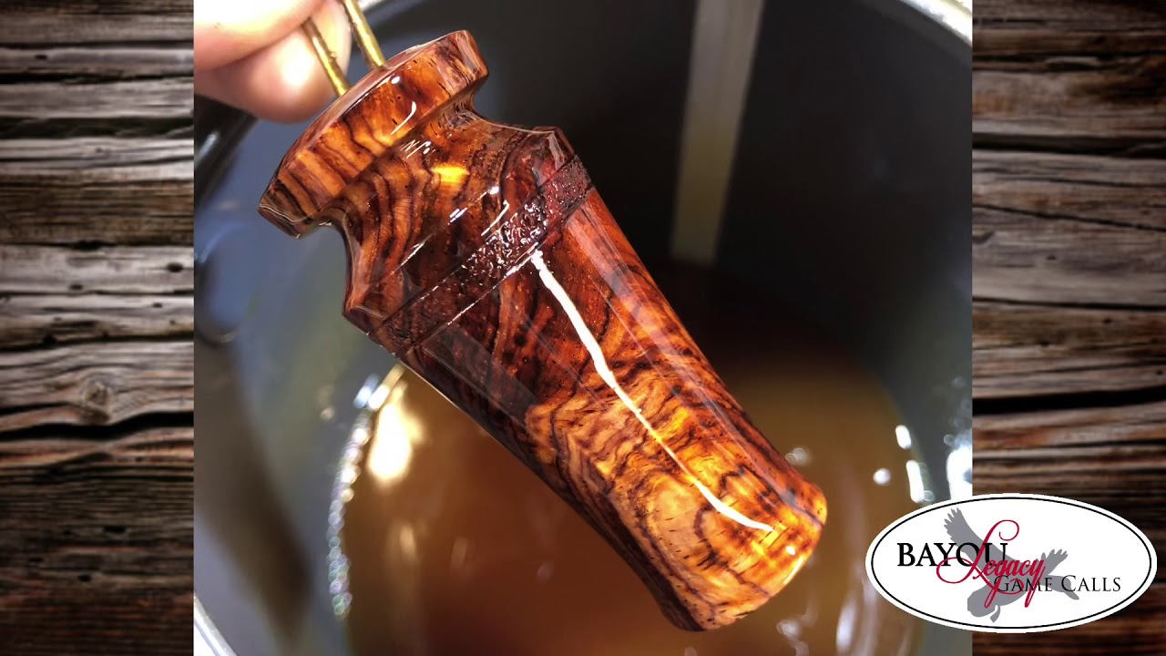 Turning a Figured Cocobolo & Hedge Duck Call