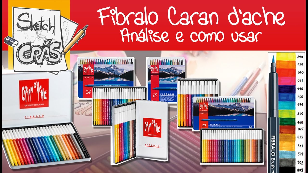 Aquarela Fibralo CARAN D'ACHE análise e como usar - Sketch Crás