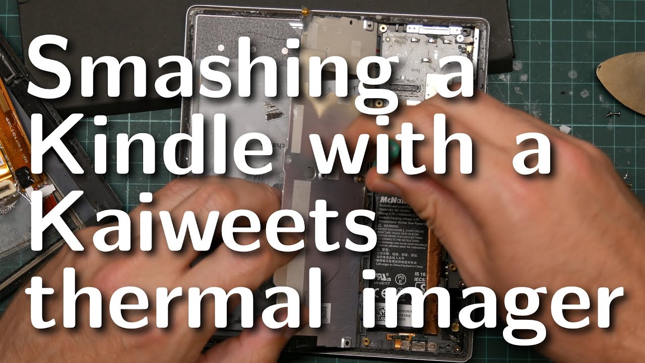 Destroying a Kindle Oasis 2 with hot air and a Kaiweets KTI-W02 thermal imager