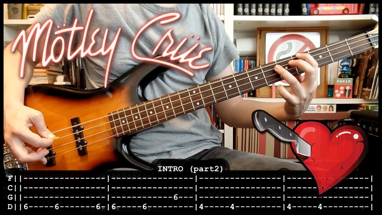 MÖTLEY CRÜE - You're all I need 💔 (bass cover w/ Tabs & lyrics)