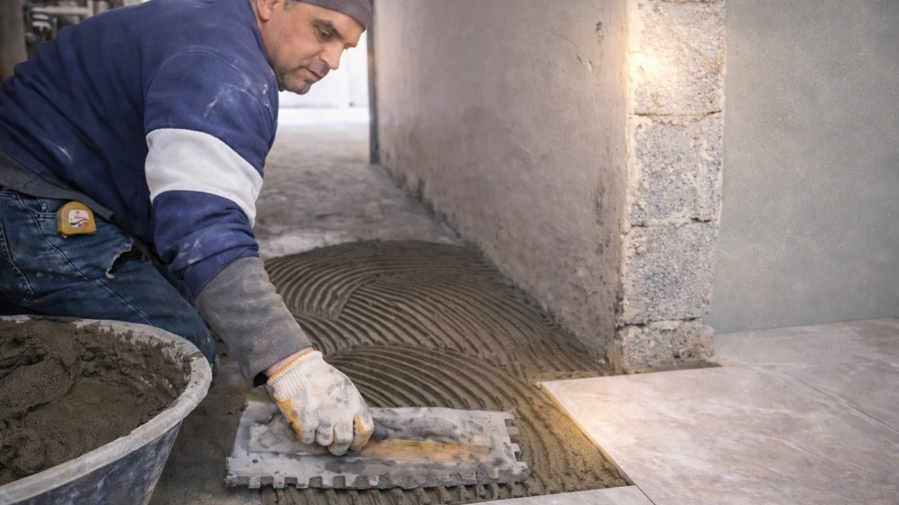T&uuml;rkiye&rsquo;de Koridora 60x120 Seramik D&ouml;şemesi Nasıl Yapılır? How to Install Ceramic Tiles in a Hallway