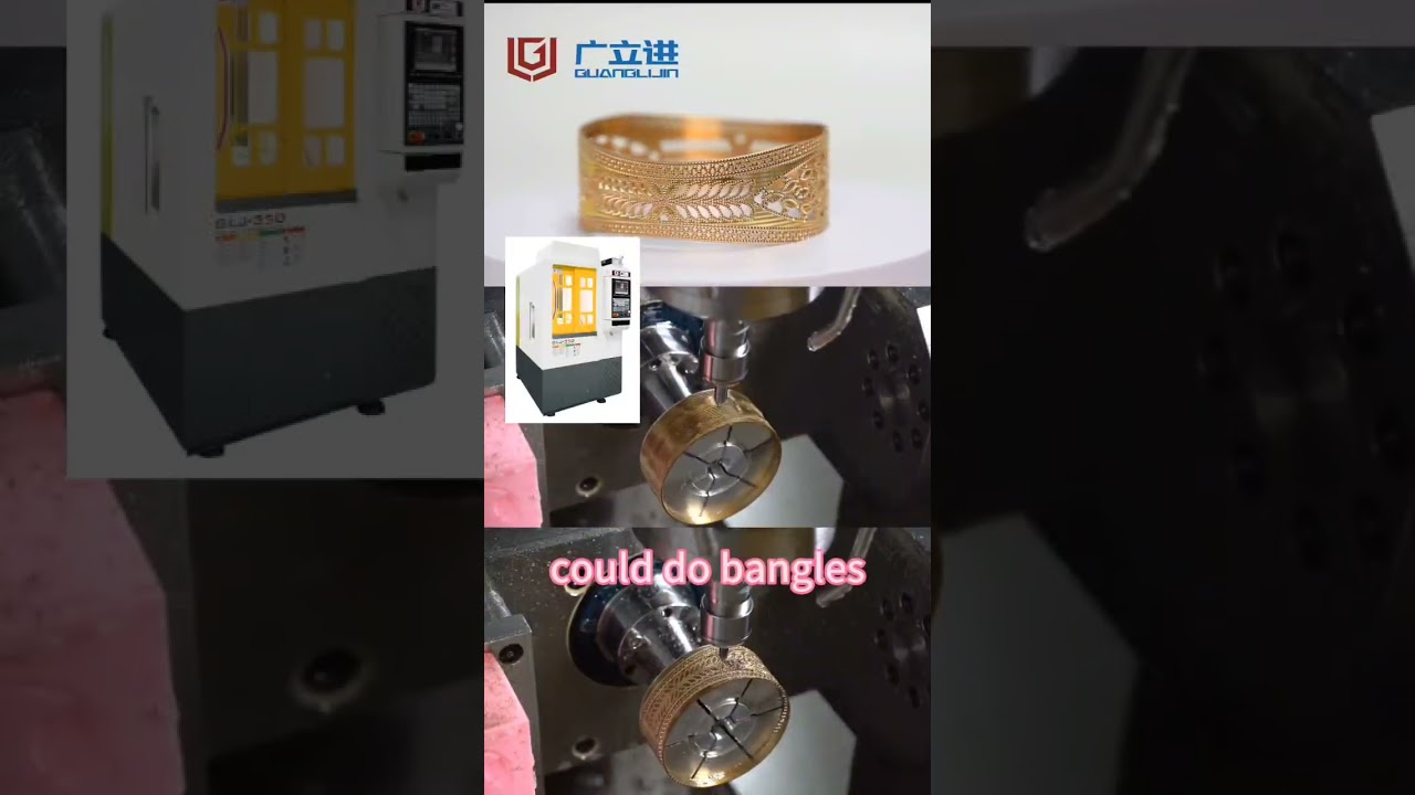 Guanglijin 5 axis CNC bangle maker, help you mass produce gold /silver bangles rings pendants etc.