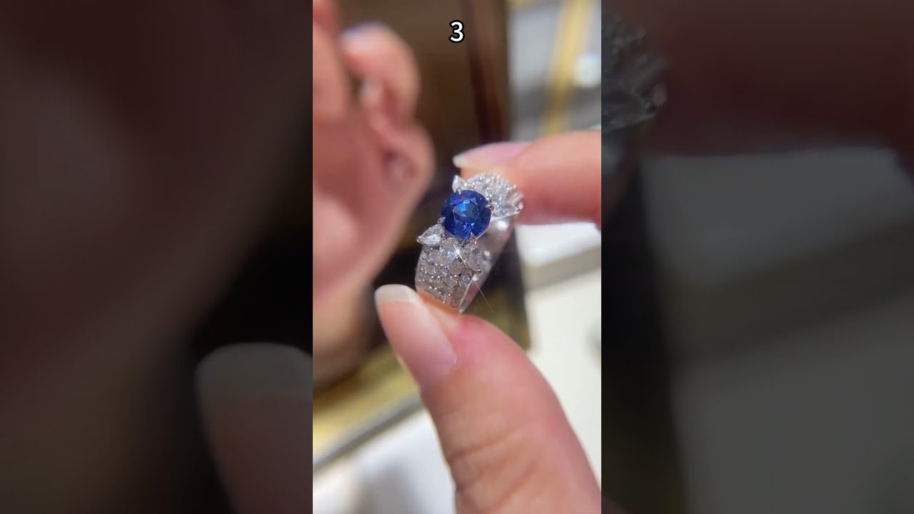 Which sapphire ring will you choose? #labgrownjewelry #diamond #diamondring#gemstonerings #ring