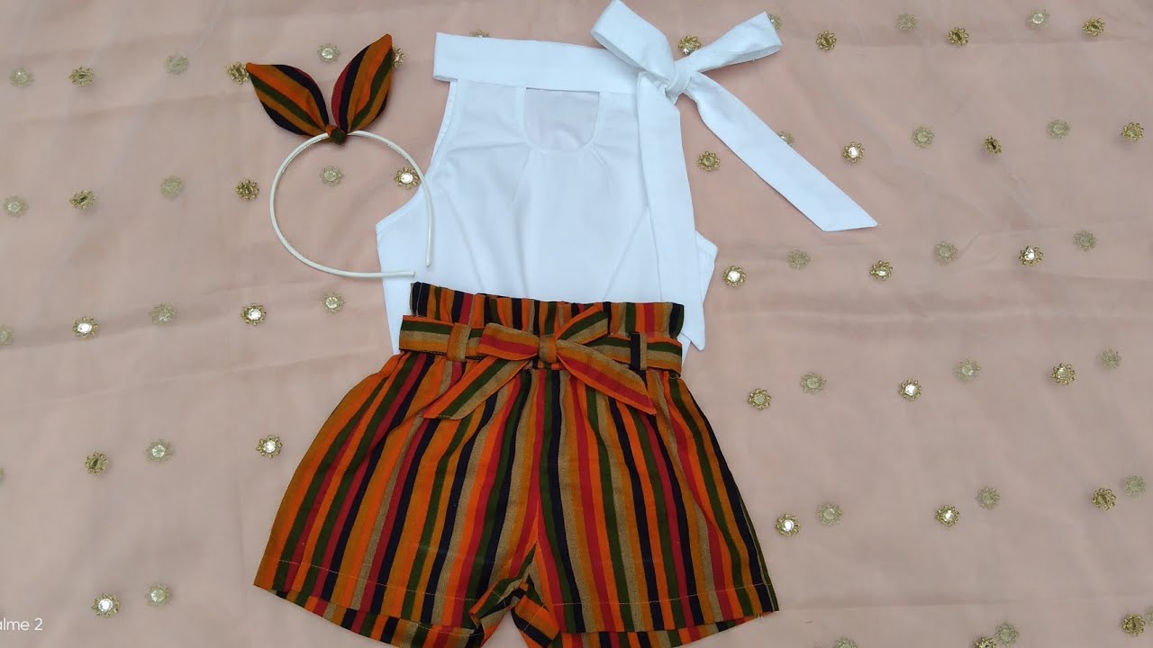 Bow Tie Top With Ruffle Shorts (2-3Year Baby)