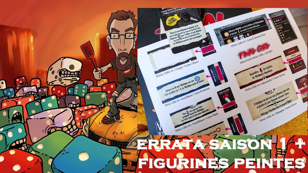 Final Girl : stickers errata saison 1 + figurines du manoir hanté peintes