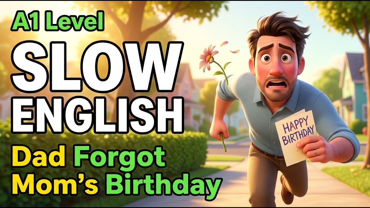 Dad Forgot Mom's Birthday | English Listening Practice for Beginners (A1 Level)