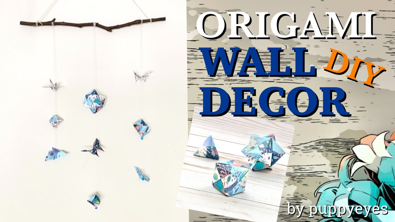 【ORIGAMI WALL DECOR TUTORIAL】How To Make An Origami Modular Wall Decor | Origami Kusudama