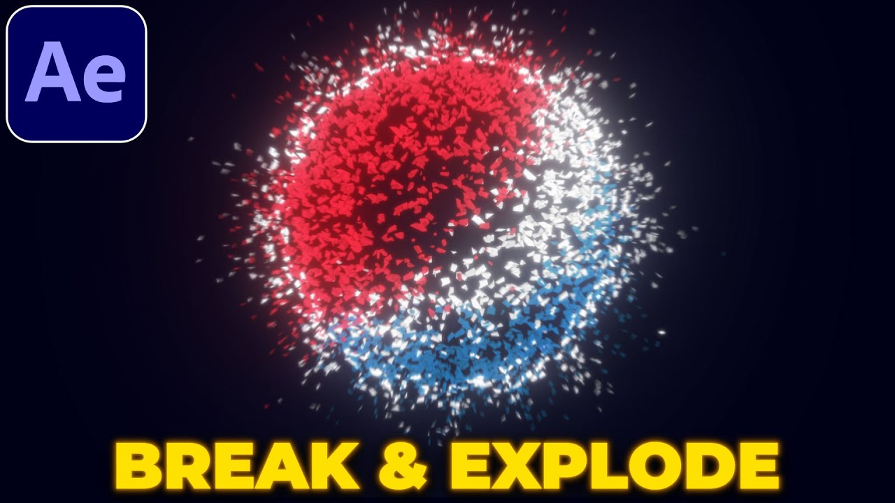 Урок по анимации логотипа Break & Shatter в After Effects | Без плагинов