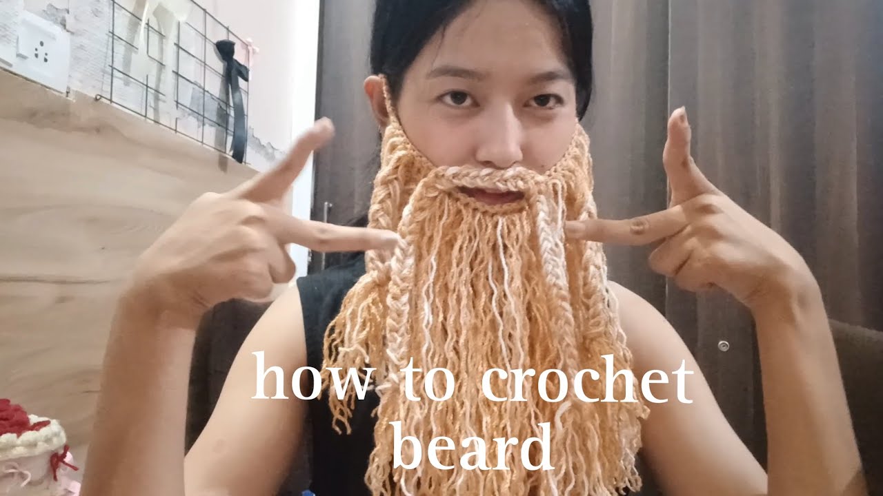 how to crochet  a beard #crochet #crochetbeard
