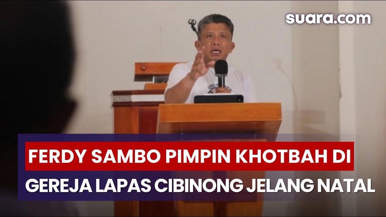 Saat Ferdy Sambo Pimpin Khotbah di Gereja Lapas Cibinong Jelang Natal
