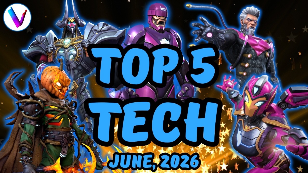 Топ-5 лучших технологических чемпионов в MCoC &mdash; июнь 2026 г. &mdash; Тир-лист от Vega