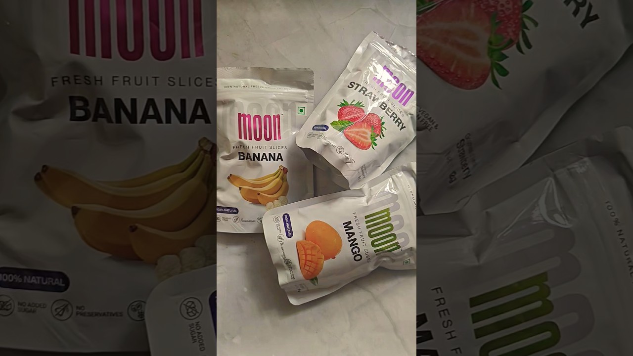 Trying the all new freeze dried fruits from Moon | Healthy snacking with vitamins #freezedried