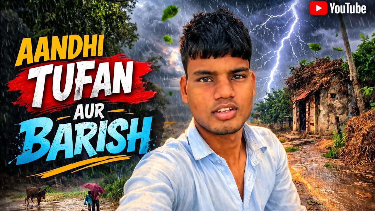 Aandhi tufan aur barish ki ful video Aaj hui thi ghamasan barish ful video.....