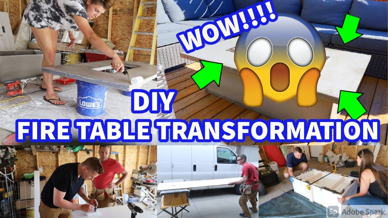 *NEW* DIY CONCRETE FIRE TABLE/FIRE TABLE TRANSFORMATION/BUILDING INSPIRATION 2021/HOMEMAKING