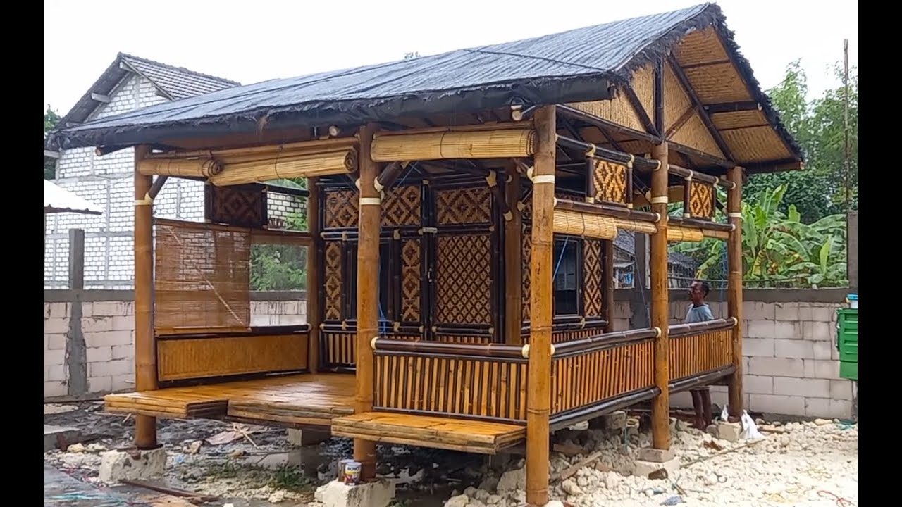 Rumah Bambu Aesthetic ukuran 4x4m || by Gawebamboo Pemesanan wa 085730526630 #gazebo #gazebobambu