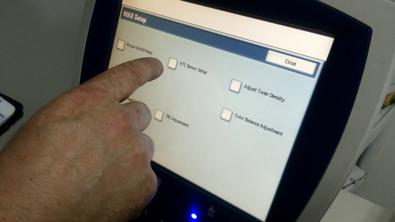 Atc sensor setup xerox 240 242 250 260
