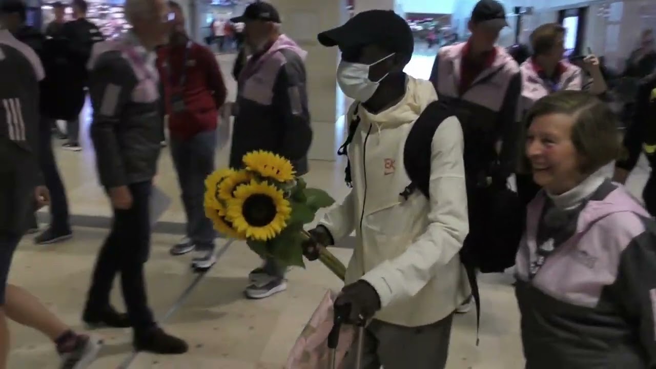 Arrival of Eliud Kipchoge at BER airport on  September 19, 2023