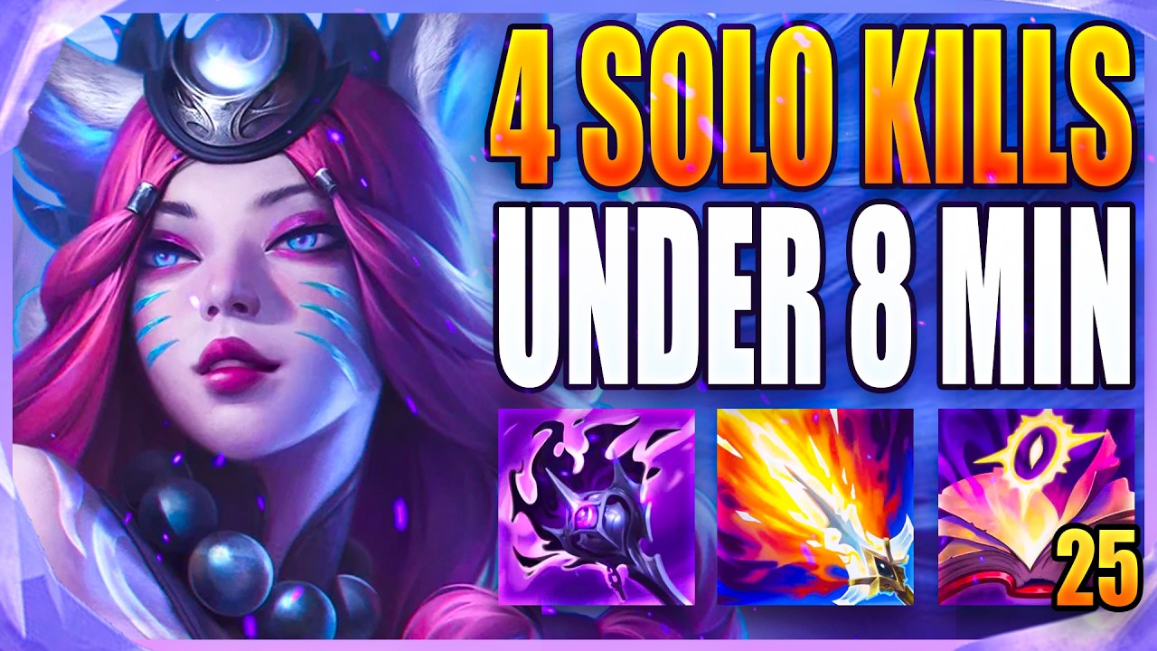 RANK 1 Ahri Solo Killed 4 Times Before 8 Minutes