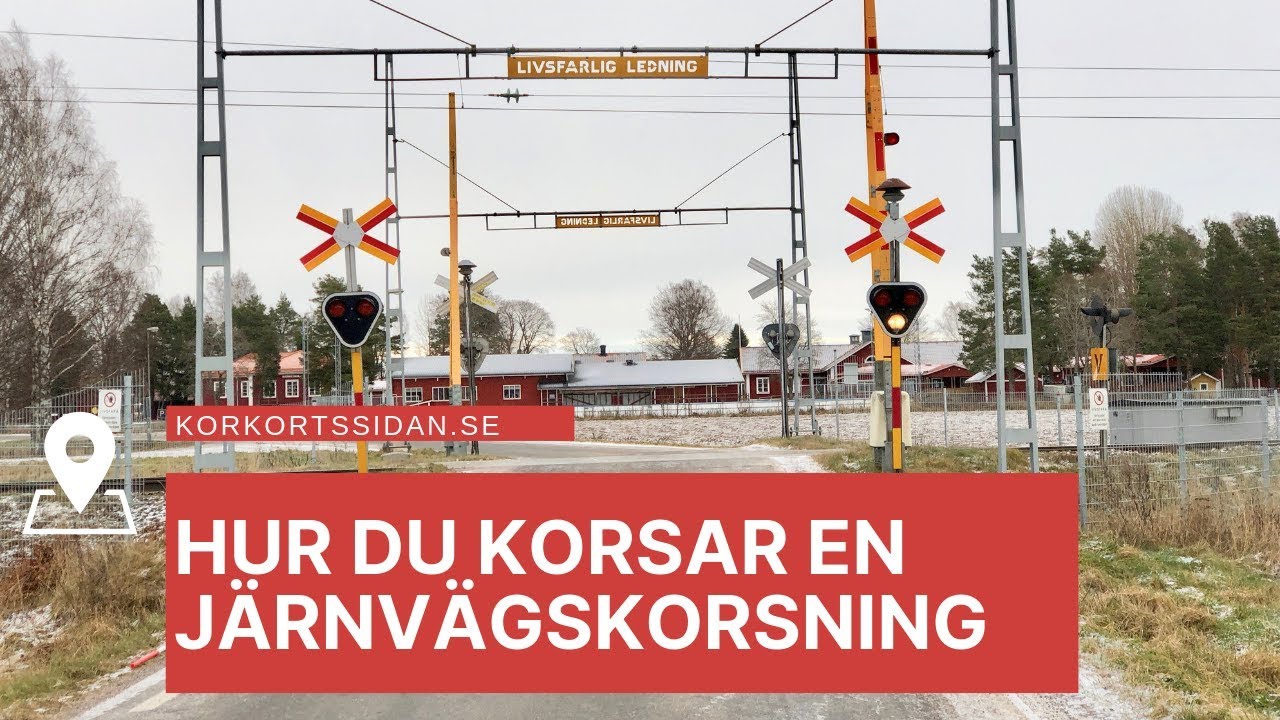 Järnvägskorsning - Hur du korsar en järnvägskorsning (drönarbilder).