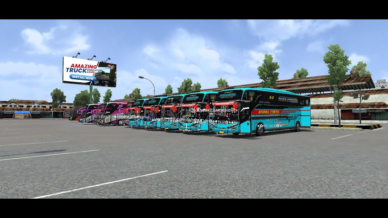 Mabar Gabungan ASPAL CINTA feat SBNK #bussimulatorindonesia #silaturahmi