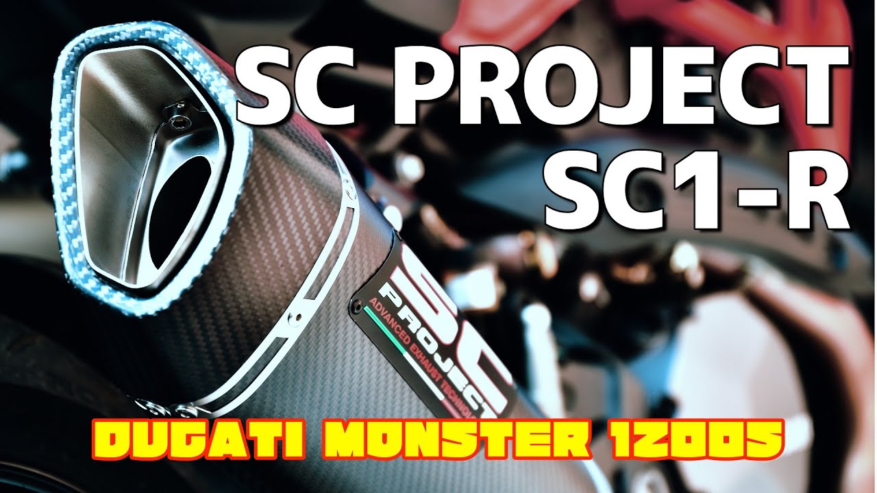 DUCATI MONSTER 1200SにSC PROJECT SC1-R マフラー装着！音質チェック＆交換レビュー