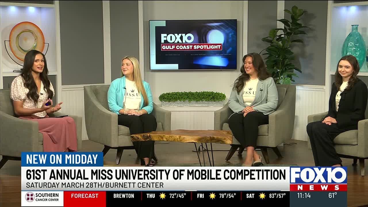 61-й ежегодный конкурс красоты «Мисс Университет Мобила» готов занять центральное место на сцене.