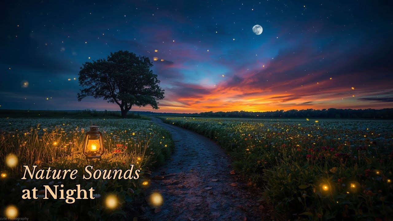 Night Crickets Sounds 🌙 | Relaxing Nature Sounds for Sleep & Relaxation (1 Hour)