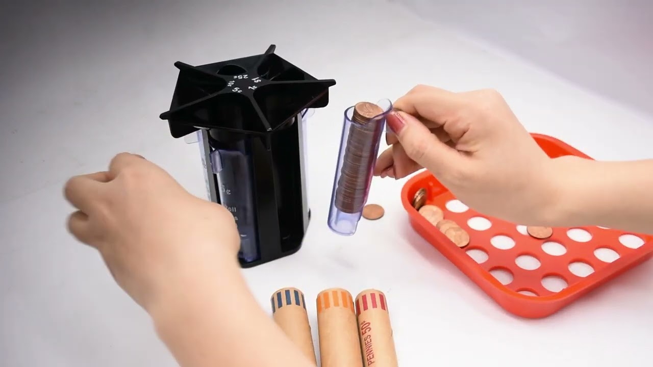 5-in-1 Coin Sorter | Efficient Coin Organization | Must-Have Tool for Home and Office.