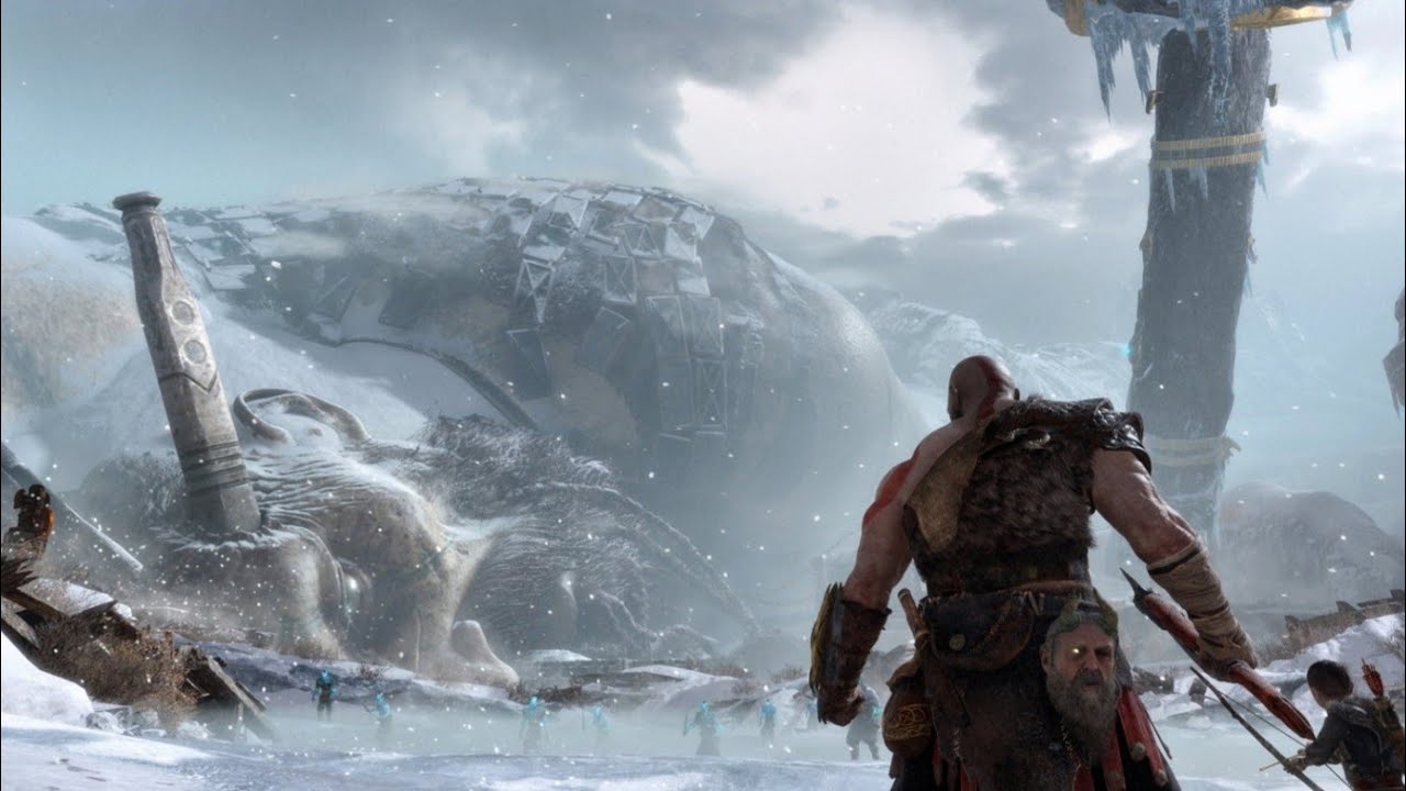 God of War THOR Vs Thamur The Giant - Mimir Tells The Story 4K Ultra HD PS5