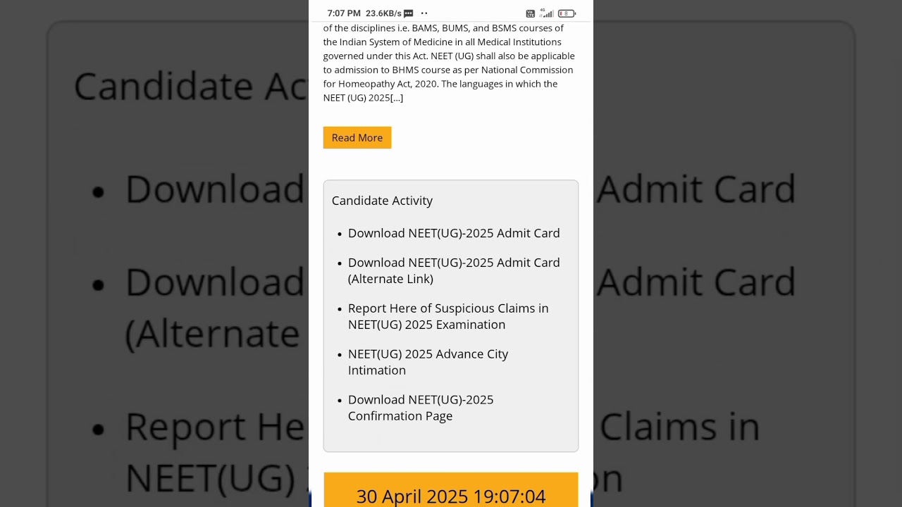 how to download NEET EXAM ADMIT CARD in malayalam#neet2025 #neetaspirant