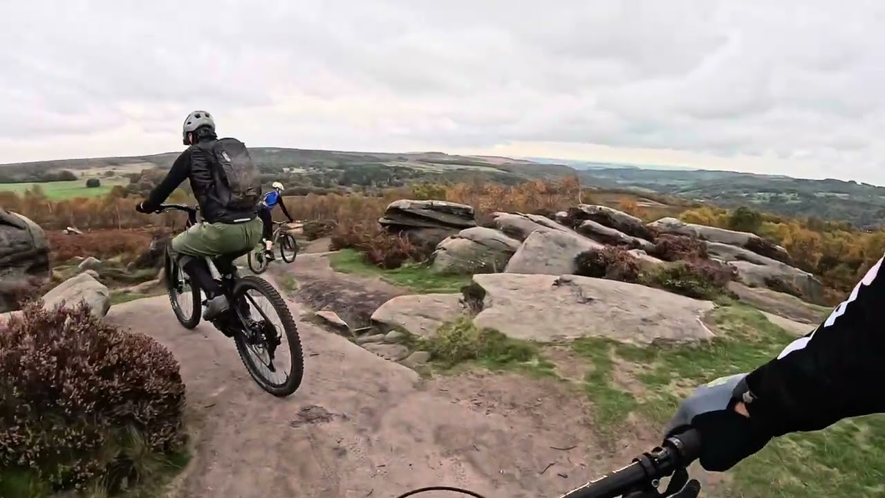 MTB with the boys in HATHERSAGE Sheffield full-time van life