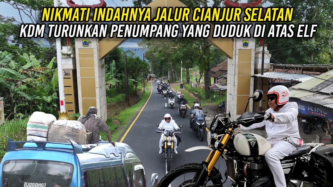 NIKMATI INDAHNYA JALUR CIANJUR SELATAN | KDM TURUNKAN PENUMPANG YANG DUDUK DI ATAS ELF