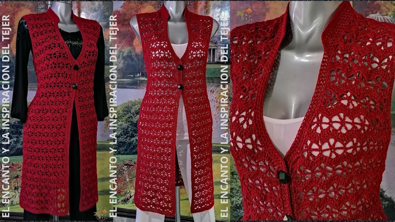 ELEGANTE Y LUCIDOR CHALECO A CROCHET UTULIVU