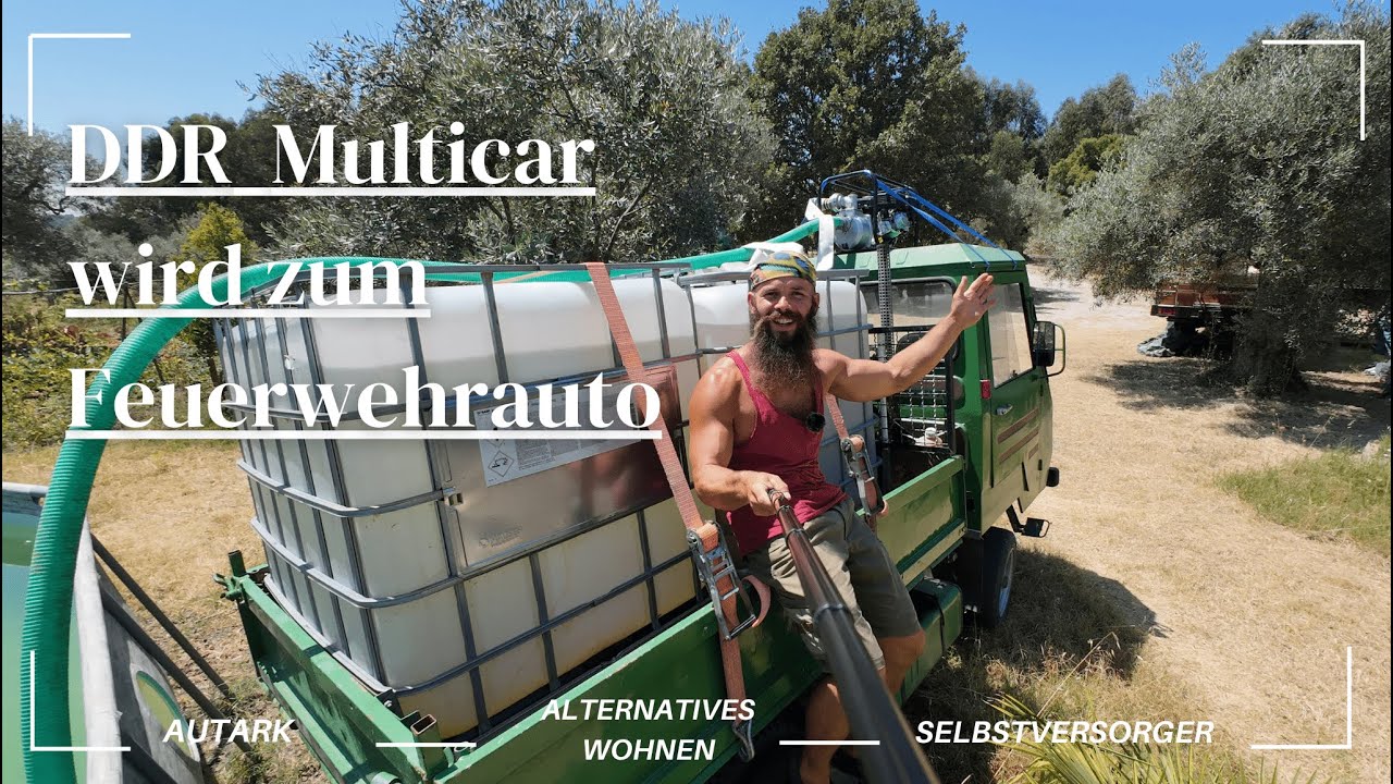 Multicar aus der DDR: Feuerwehrauto Offgrid aufrüsten für die Brandsaison in Portugal