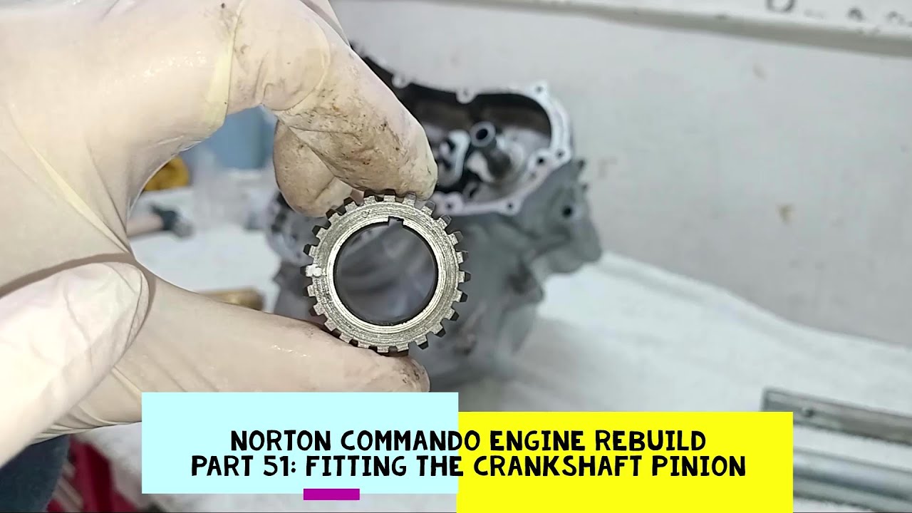 Ремонт двигателя Norton Commando. Часть 51: Установка шестерни коленчатого вала