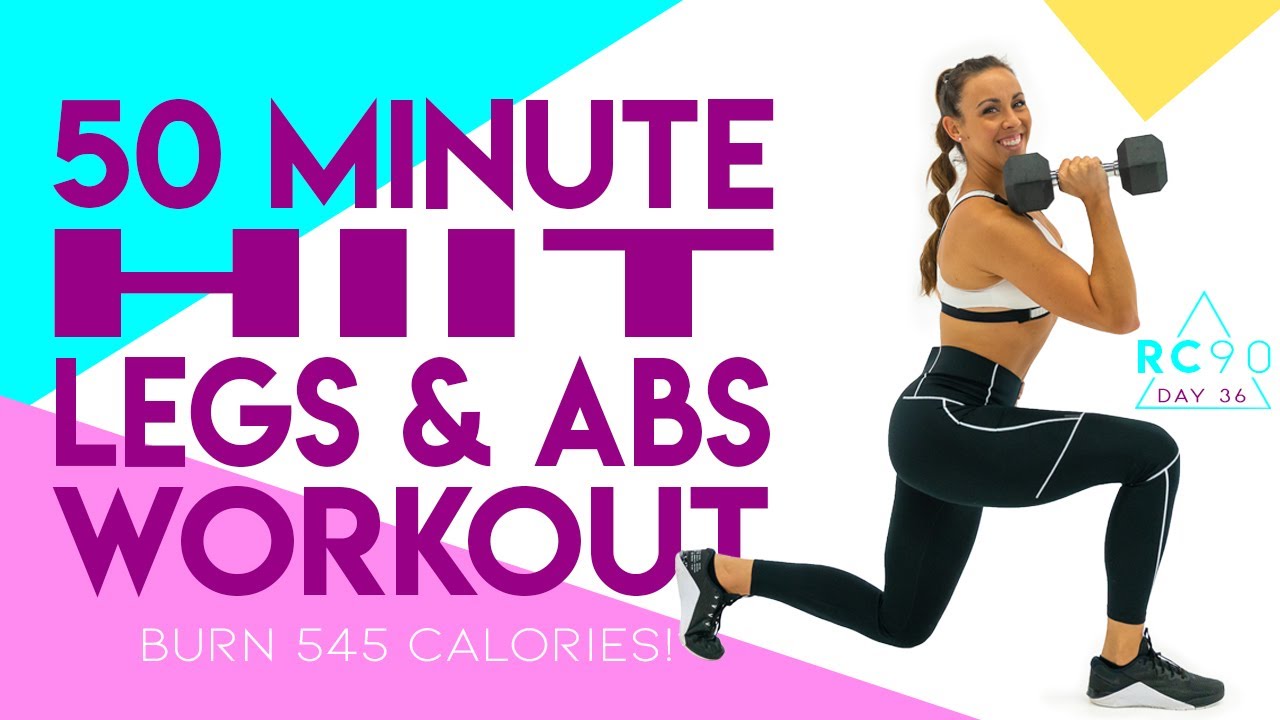 50 Minute HIIT Legs and Abs Workout! 🔥Burn 545 Calories!* 🔥Sydney Cummings