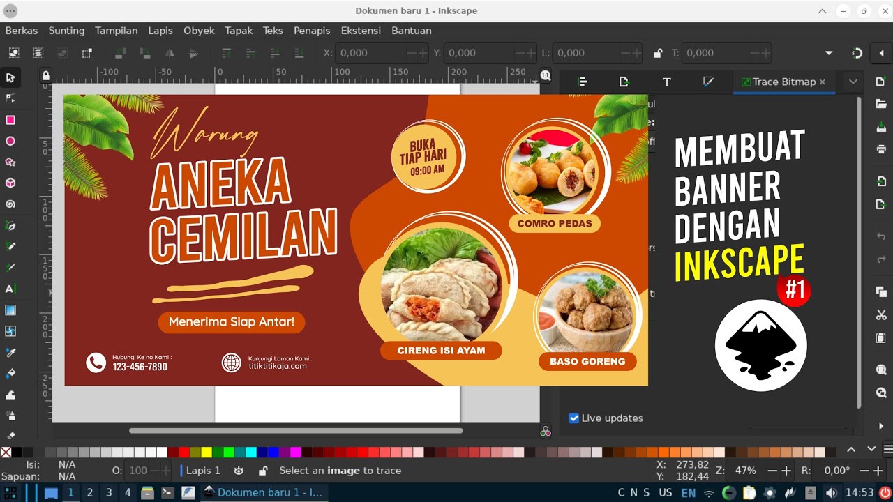 Membuat Banner Jualan Dengan Inkscape #1
